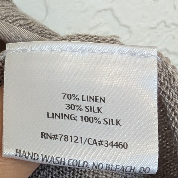 Eileen Fisher Linen Silk Blend Sleeveless High-Low Stretchy Gray Dress Lagenlook - Picture 4 of 7